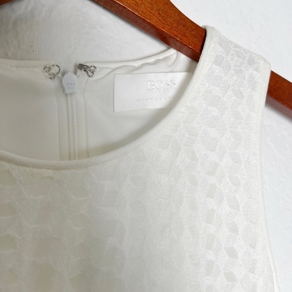 Hugo Boss Runway Danisa Stretch Midi White Dress - Picture 5 of 13